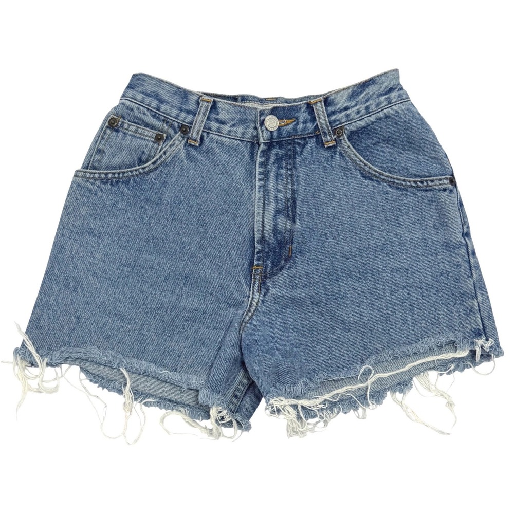 VTG Y2K Jean Shorts‎ Sz 23 Frayed Cut-Offs Old Navy High Rise Denim Retro Grunge